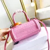 Designer Cylindrical Bag Personlig BBBBB Fashion Design Womens Portable Shoulder Bag unik form Half Moon Flip Handbag med