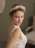 Headpieces 2022 Beauty Wedding Accessories 2-Strand Pearl Hair Hoop Elegante luxe bruidshoofdtooi voor reisstudio PO Prop Headband
