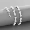 Halsband Hohe Qualität Micro-gepflasterte Knochen Hip Hop Halsketten Kubanischen Kette Schlüsselbein Halskette Aussage Schmuck Für Frauen Männer Unisex