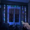 Strings Remote LED Fairy Lights Colorful Garland Curtain String Home Decoration Bedroom Window Lighting Decor Holiday Accessories