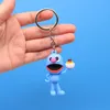 감압 장난감 Kawaii Sesame Street Keychain 만화 인형 소프트 키 삐걱 거리는 열쇠 고리 자동차 백팩 키 홀더 귀여운 키 버클 선물 D18