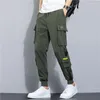 Pantaloni da uomo streetwear maschi neri in stile coreano elastico pantaloni della tuta larghi hip hop hop harajuku pantaloni da uomo abbigliamento