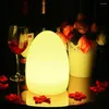 Night Lights Waterproof RGB Egg Bar Table Lamps Shape Rechargeable Outdoor Garden KTV Restaurant