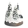 クリスマスの装飾音楽装飾を動かすクリスマス飾りの軽い樹脂雪の家の彫像季節の冬のホリデーギフトli