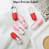 Lip Gloss 10PCS/Lot Mini Shimmer Clear Lipgloss Groothandel Hydraterende natuurlijke veganistische olievrint uw merk met matte witte doos