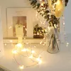 Snaren LED kraal koperen draadlamp snaar kamer lay -out slaapkamer winddecoratieve kerstlicht bruiloft feestdecoratie