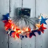 Strings Stars Light String 30 LED Twinkle Garlands Plug dans USA Independence Day Lamp For Holiday Party Mariage Decorative Lights