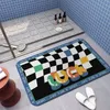 Super Absorbent Diatomite Bath Mat Quick Drying Bathroom Rug Non-slip Entrance Doormat Nappa Skin Floor Mats Toilet Carpet Home