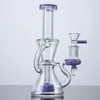 Recycler Milk Green Purple Klein Hookahs Rauchzubehör Heady Glass Bongs Dab Rigs Oil Rig Showerhead Percolator With Bowl XL2062