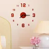 Wall Clocks 3D Acrylic Mirror Effect Clock DIY Sticker Mural Decal Home Bedroom Decor For Decoration Without Battery
