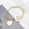 Naszyjnik w kształcie serca z bransoletą luksusowy designerski garnitur damski marka marki biżuterii z opakowaniami