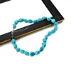 Choker Bohemian Blue Turquoises Stone Beads Strand Pendant Necklace For Women Charms Jewelry Beach Outfits Collares Party 45cm