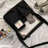 Alışveriş Çantaları Messenger Bag Crossbody Kadınlar için Büyük Kapasite İfade Serisi Unisex Basit Sıradan Seyahat Tuval Omuz