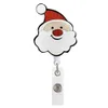 10 Pz/lotto Portachiavi Personalizzato Accessori Infermieristici Albero Di Natale Alce Pupazzo di Neve Retrattile Vacanza ID Badge Holder Reel Per Infermiera Regalo