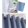 Tenda Fantasia Colore Puro Sfumato Superiore Per Camera Da Letto Pannello Finestra Grigio Blu Semi-Ombreggiatura Soggiorno