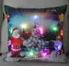 New LED Christmas Pillow Case Xmas Reindeer Elk Tiro Cuscino Albero Divano Pisolino Cuscini Babbo Natale Home Decor RRA47