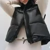 Kvinnors dike rockar Kvinnor Waistcoat jackor Hoodies Coat Kvinna Vest Outwear Winter Warm Parkas Jacka Black Woman Top TRF Ladies