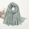 Sjaals mode frh kleine bloemen katoenen linnen kwastje kwastje herfst en winter scarv