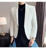 Ternos masculinos premium cinza geométrico jacquard padrão blazer homem luxo