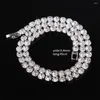 Choker Women Wedding Pendant Bling Luxury Dazzling CZ Diamonds Elegant Zircon Necklace Cuban Chain Crystal