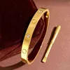 Bangle Female rostfritt stål Skruvmejselpar Kärleksdesigner armband armband herr mode smycken valentin dag gåva till flickvän