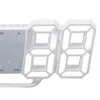 Boîtes de montre Horloge numérique 3D LED Veilleuse Fonction d'alarme Base amovible pour bureau Chambre