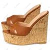 Sandals Olomm Handmade Women Summer Mules Slippers Wedges Heels Open Toe Beautiful 8 Colors Dress Shoes US Plus Size 5-20