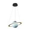 Lampes suspendues nordique planète lustre chambre d'enfant barre de chambre fil suspendu réglable créatif ciel étoilé errant terre lampe