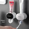 Dispensador de pasta de dente autom￡tica criativa para crian￧as de pasta de dente para crian￧as Squeezers de dente Montagem de parede ￠ prova de poeira Conjunto de acess￳rios para banheiros