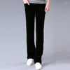 Men's Pants Men's Casual Micro Bell-bottomed Corduroy Trousers Korean Version Of The Stretch Slim Wide Leg