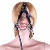 Articles de beauté Anneau d'araignée en métal Gag avec tête Esclave Harnais Nez Crochet Bouche Gags Bdsm Clip Fixation Orale Fétiche Adulte Sexy Jouets