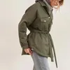 Dames Trench Coats Street Fashion Belt Lace-Up Cotton Jacket Fall 2022 Women#39; s losse en dunne revers lange mouw top
