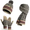 Écharpes Chapeaux Écharpes Gants Ensembles En Gros Mode D'hiver Multi couleur Tricoté Bonnet écharpe et ensemble de gants tactiles