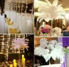 パーティーデコレーションホワイトカラーダチョウの羽毛プルーム16〜18インチウェディングセンターピースパーティーテーブルホーム