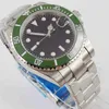 aaaaa ETA2836 Macchinario automatico 40mm Quadrante nero sterile Vetro zaffiro Data Bracciale Lunetta in ceramica verde NH35A MIYOTA 8215 Movimento automatico