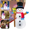 Christmas Decorations 1.2m Inflatable Snowman Doll For Home Outdoor Garland Yard Prop LED Light Toy Ornaments 2022 Year Gift