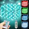 Cordes USB LED String Light 16 couleurs colorées clignotantes RVB décoratives guirlandes lumineuses pour la décoration de la maison de fête de Noël