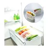 Organizador de cozinha Refrigerador Caixa de armazenamento ajustável Recipiente de cesta de cesto de plástico Rack de grife de salva