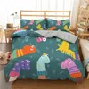 Homesky Cartoon Deer Girl Garoto Cama de garoto Conjunto de edredão Conjunto de cama para crianças adulto e travesseiros de cama de quadra de roupas de cama capa de cama