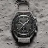 Relógios masculinos biocerâmicos Planet Moon com função completa Quarz Cronógrafo designer Relógio Mission To Mercury 42 mm Relógio de luxo Edição limitada Relógios de pulso