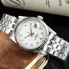 Herrens lyxiga toppmärke Automatisk mekanisk klocka Business Leisure Snowflake Diamond Calender Waterproof Stainless Steel Watch