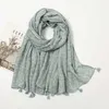 Sjaals mode frh kleine bloemen katoenen linnen kwastje kwastje herfst en winter scarv