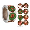 Confezione regalo 500 pezzi/rotolo Adesivi di buon Natale Babbo Natale Pupazzo di neve Alberi decorativi Navida Confezione di etichette Etichetta