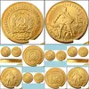 Arts and Crafts 1979 Sovjet Russian 1 Chervonetz 10 RoBs CCCP USSR Lettered Edge Gold Compated Russia Coins Copy Drop Delivery 2022 Dhkjr