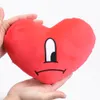 새로운 디자인 나쁜 토끼 주변 제품 붉은 심장 사용자 정의 플러시 베개 박제 장난감