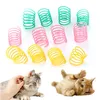 Cat Toys 4/8/16/20st Kattunge bred hållbar tung mätfjäder leksak färgglada fjädrar husdjur spiral intera