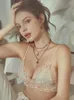 Bustini Corsetti Intimo francese in pizzo da donna Confortevole senza reggiseno con anello in acciaio Petto piccolo sollevabile Regola la moda solida della ragazza sexy