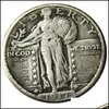 Diğer Festival Parti Malzemeleri Us Craft Coins Liberty Dies Kopyala Çeyrek Metal Kaplama Doları Ayakta Sier 19161924PS Üretim F DHSYF