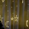 Strings LED Star Moon Curtain Lights Christmas String Ins Fairy Light Wedding Room Restaurant Decoration 220V 3.5M