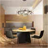 Pendant Lamps Modern Ring Dandelion Chandelier 45 Heads Living Room Bedroom Dining Clothing Store Decorative Lamp Model LED